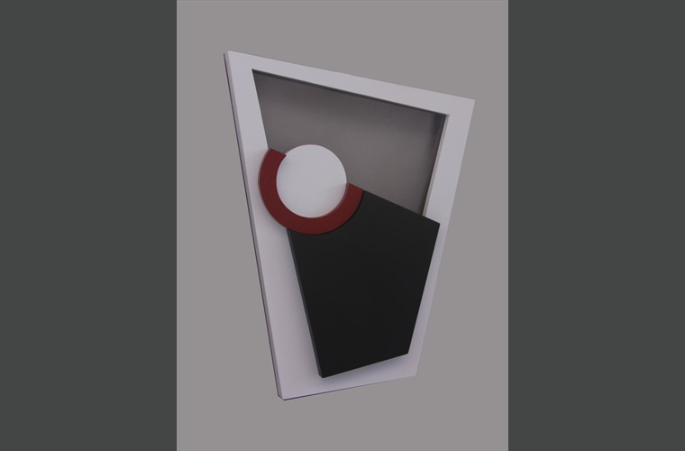 Sin ttulo R-8    relieve    metal - plexiglas  20 x 27 cm   2010